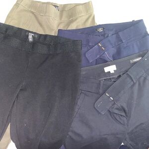 LOFT Straight Leg Pants Bundle - Black, Navy, Khaki